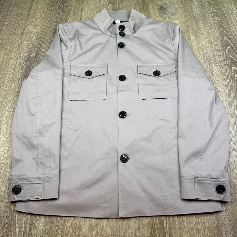 State & Liberty Mens Gray Athletic Fit Stretch Performance Field Jacket Size L